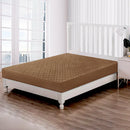 Premium Ultrasonic Quilted Waterproof Mattress Protector – Fitted & Anti-Slip Double Bed Cover (Dark Brown)
