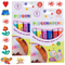 12PCS Magic Puffy Popcorn Pens – Multicolor DIY Bubble Drawing Set for Kids